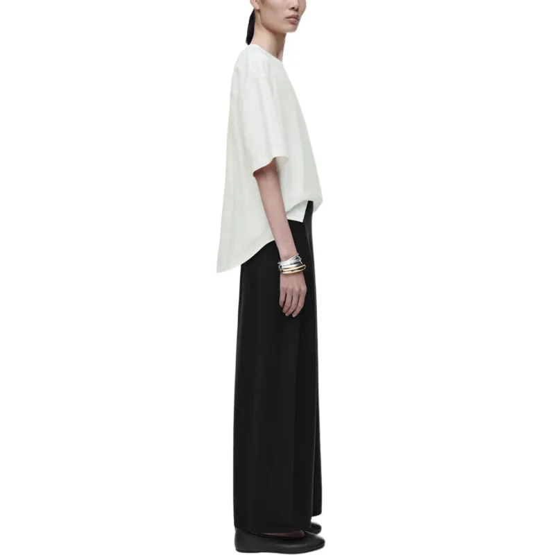 COS Drop Shoulder Sleeve T Shirt Women's Ecru-4