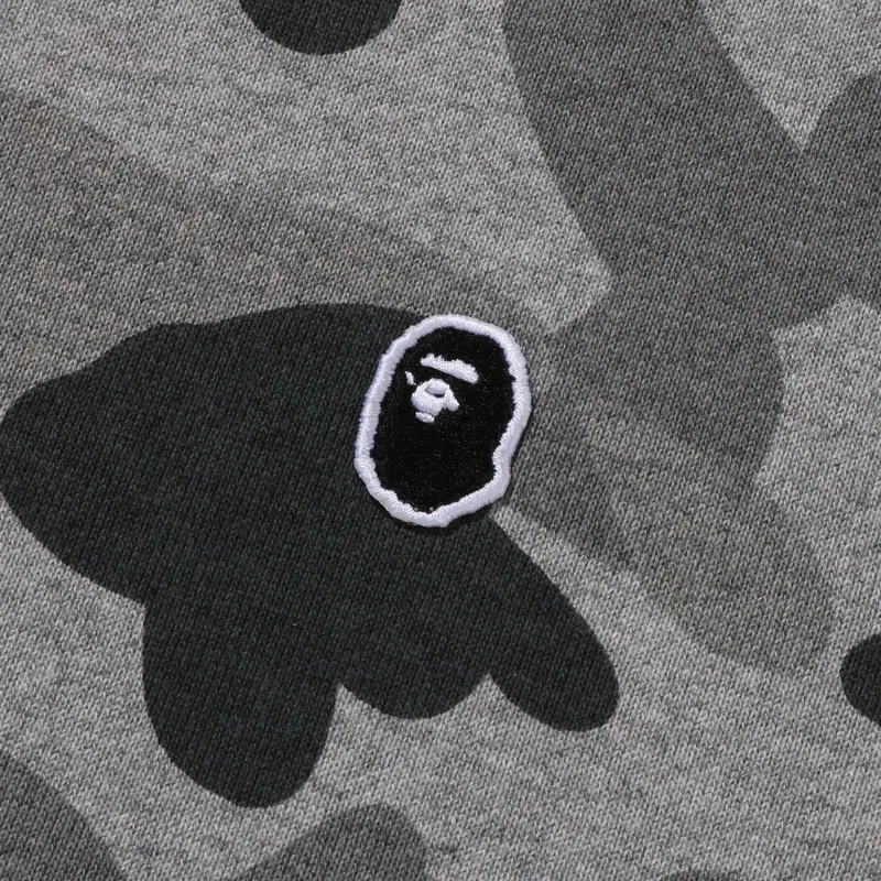 A BATHING APE Heather Camo Ape Head One Point Crewneck-2