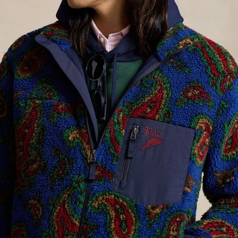Polo Ralph Lauren Paisley Print Fleece Jacket-5