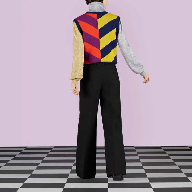 GUCCI Striped Jacquard Knitted Sweater-4