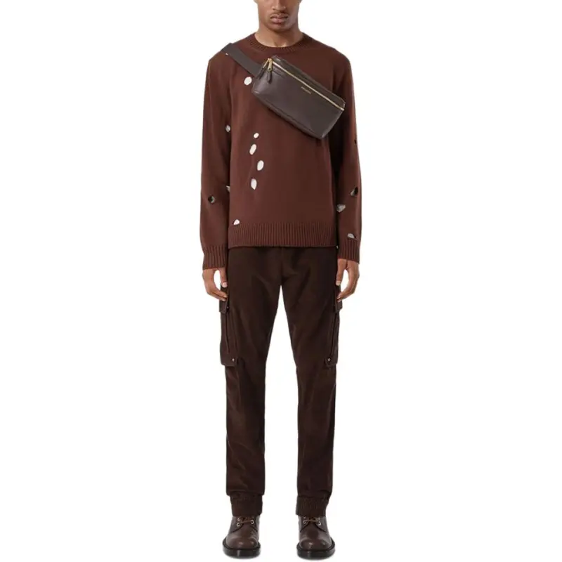 Burberry Cutout Detail Wool Sweater-1