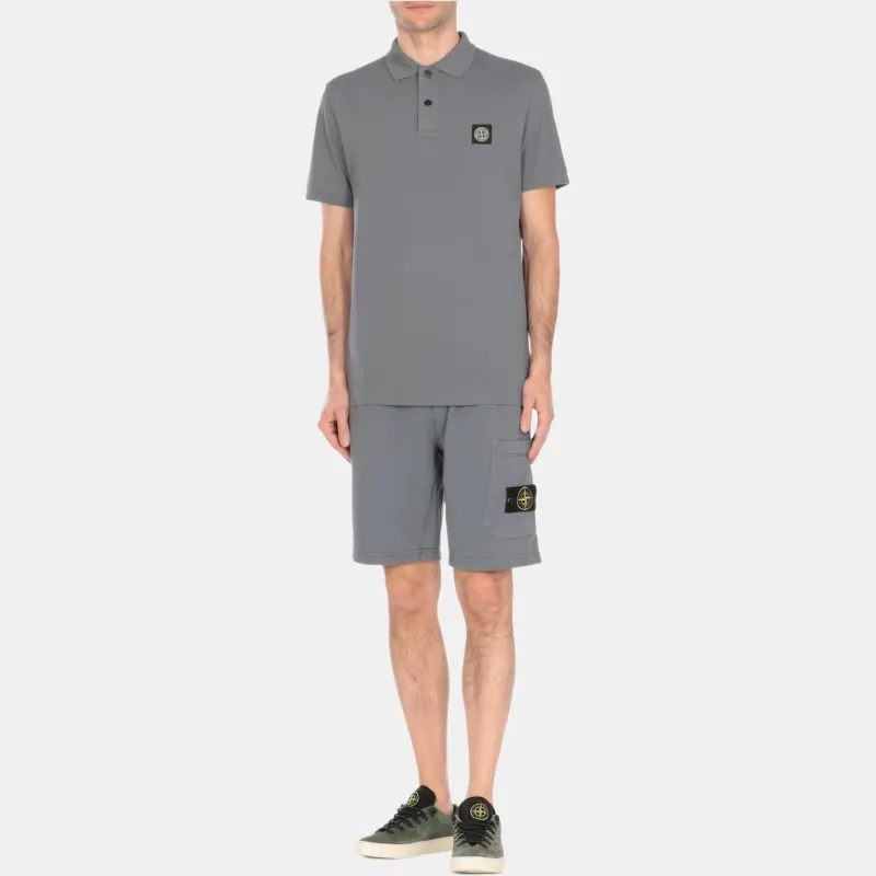STONE ISLAND Logo Patch Short Sleeved Polo Shirt-1