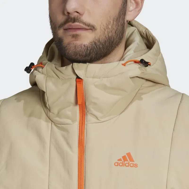 Adidas Puffer Jackets Men Grassland Brown-4