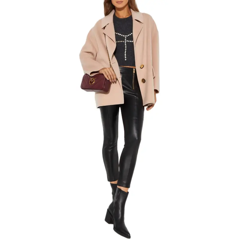 PINKO Single breasted Wool Coat-4