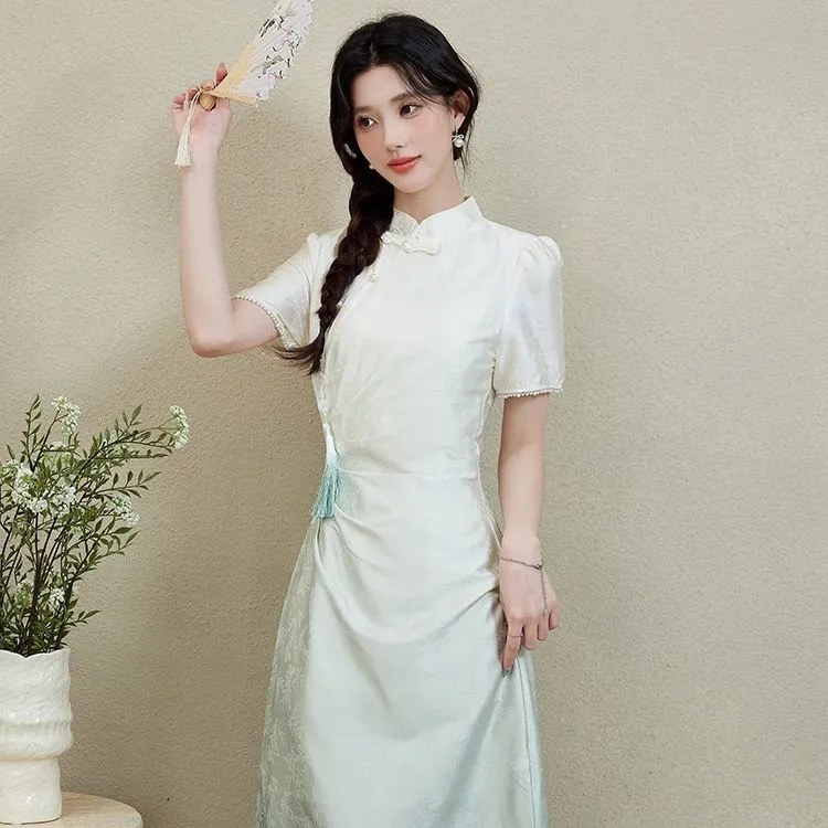 SONDR Cheongsams Women's Gradient Green-4