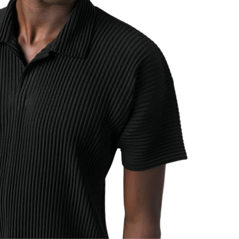 Homme Plissé Issey Miyake Pleated Polo Shirt-5