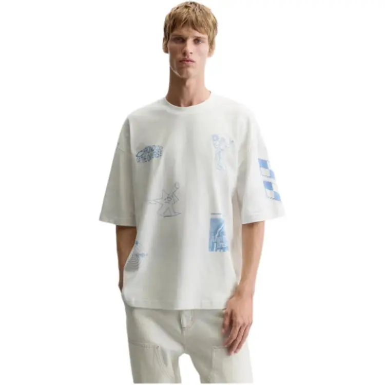 ZARA T-Shirts Men White-4