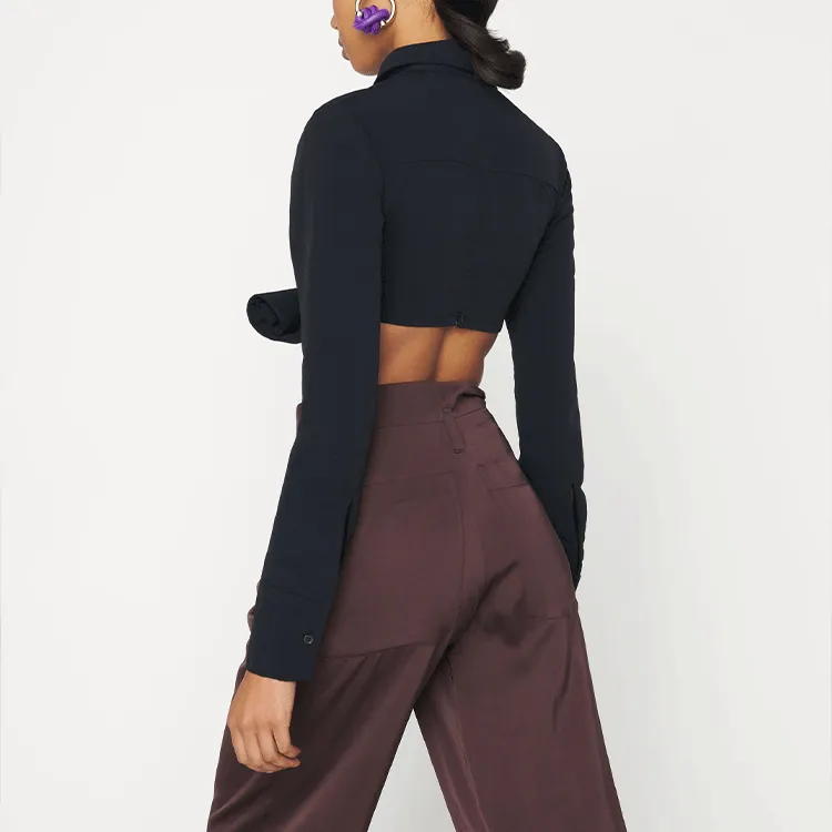 Jacquemus Crop Tops Women's Black-1