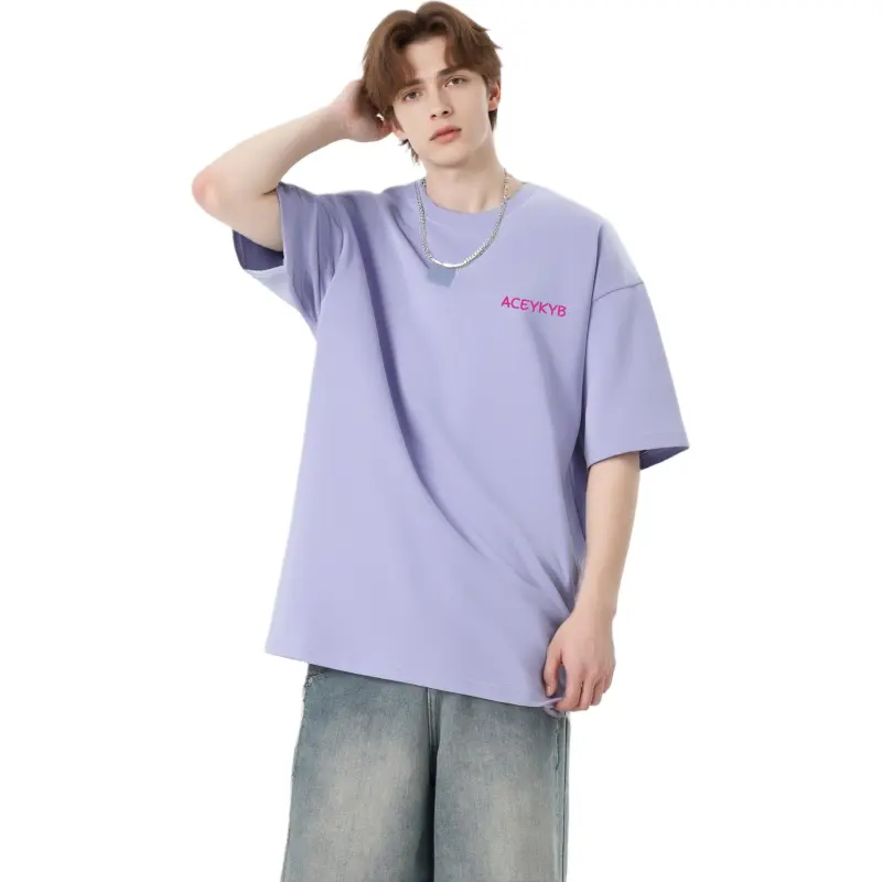 YK&YB T Shirts Unisex Light Purple-3