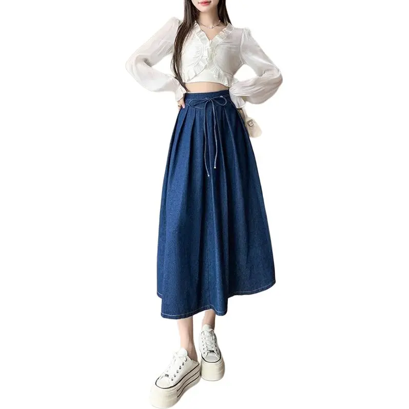 Concubine Zhu Denim Long Skirt Women's-2