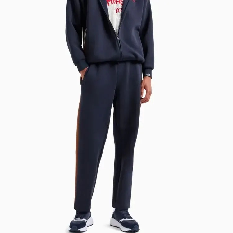 EMPORIO ARMANI Stretch cotton Track Pants-1