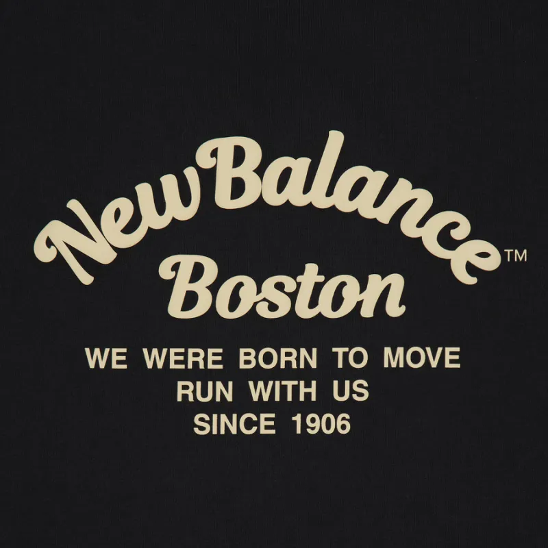 New Balance Classics Short T Shirt With Small Logo On Chest Men's Black-2