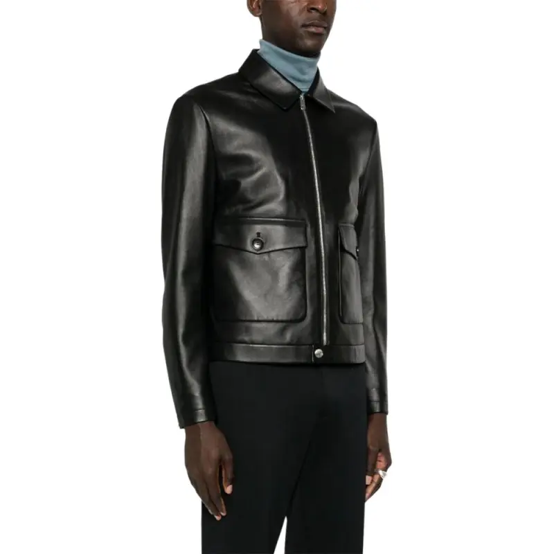 BALLY Zipped Leather Jacket-5