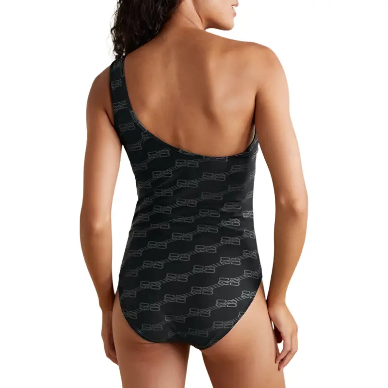 Balenciaga One Piece Swimsuit Slim Fit Women's Black-2