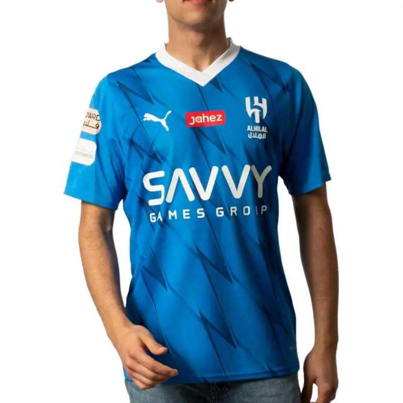 PUMA Al Hilal Men's Football Home Neymar Jr Replica Jersey Soccer Jerseys Men's Ignite Blue-2