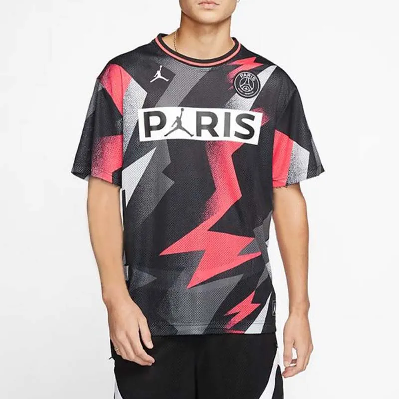 Jordan T Shirt Paris Saint Germain Men's Black-2