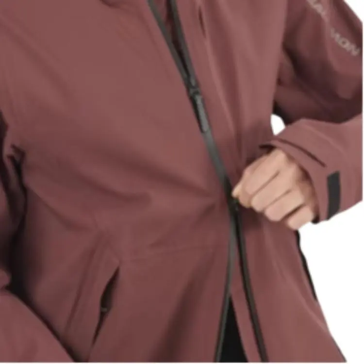 SALOMON OUTERPATH Hiking Waterproof And Breathable Windbreaker Jacket Women's Red Brown-5