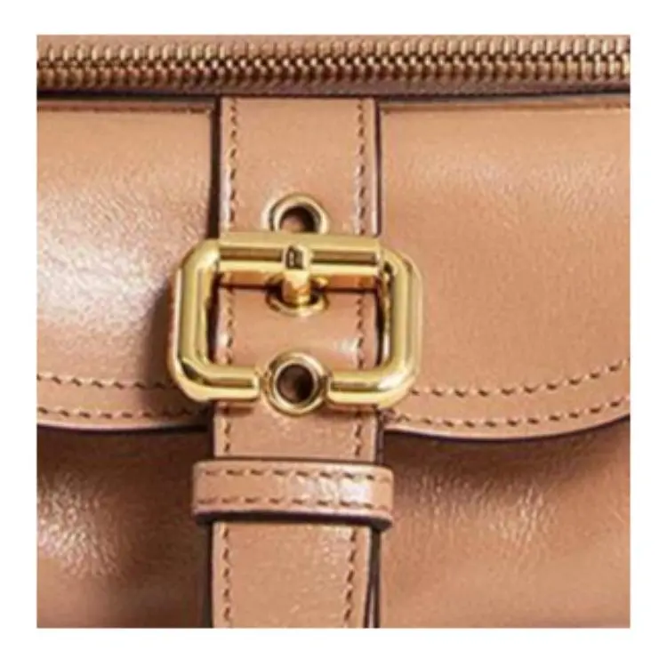 Chloe Cow Leather Portable Crossbody Bag, Shoulder Bag Women's Rose Pink-5
