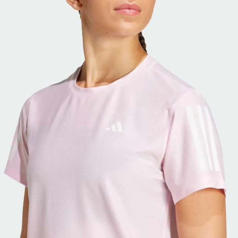 Adidas Women's Own The Run T Shirt Clear Pink-4