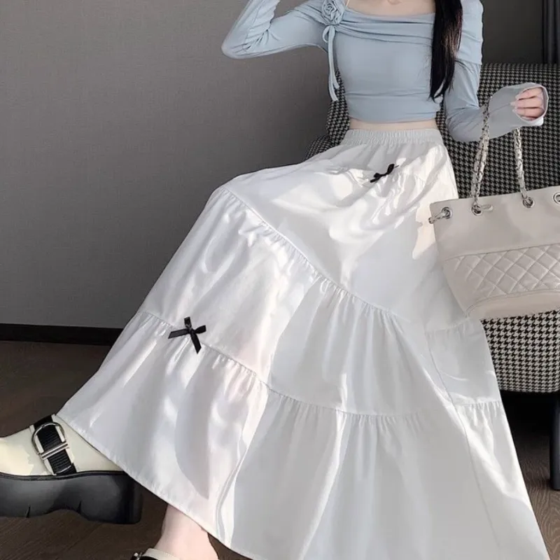 KEAB Casual Long Skirts Women's White-4