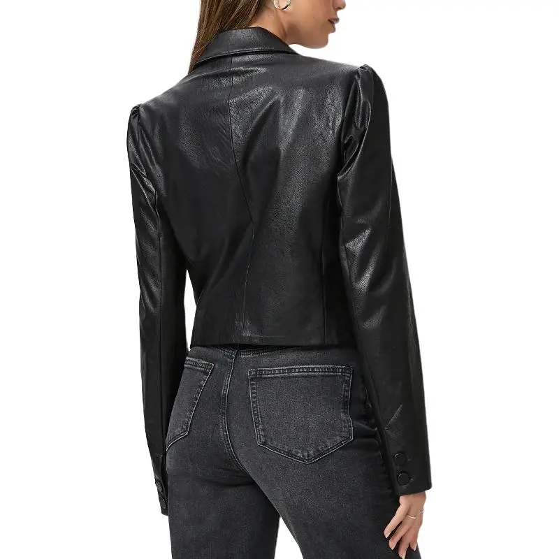 PAIGE Leather Jacket Women's Black-1