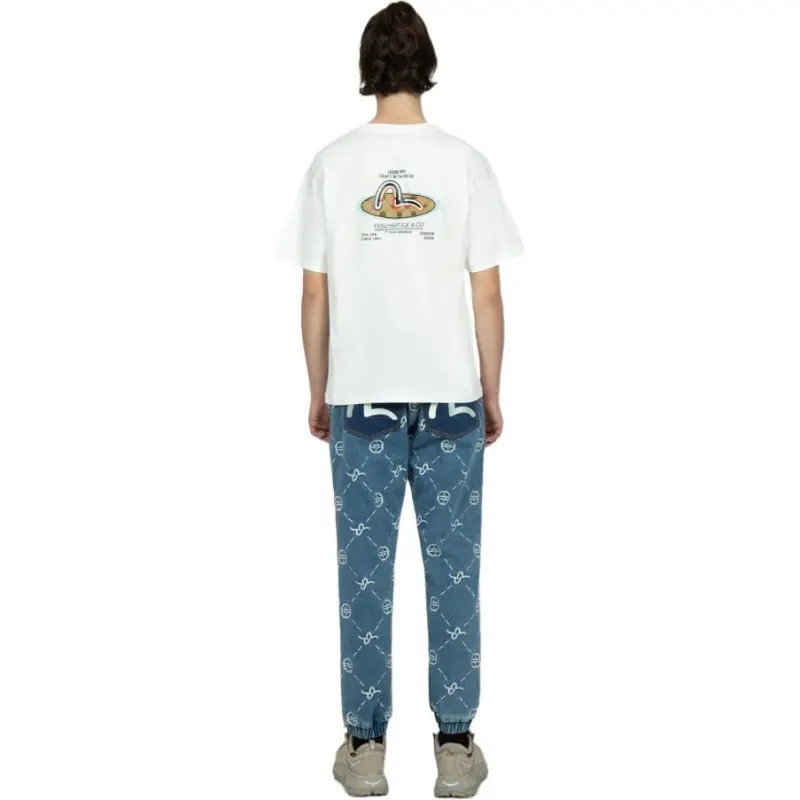 EVISU Logo print Cotton T shirt-5