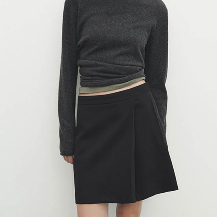 Massimo Dutti Casual Short Skirts Women's Black-3