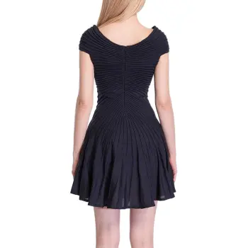 Alaïa V neck Mini Dress