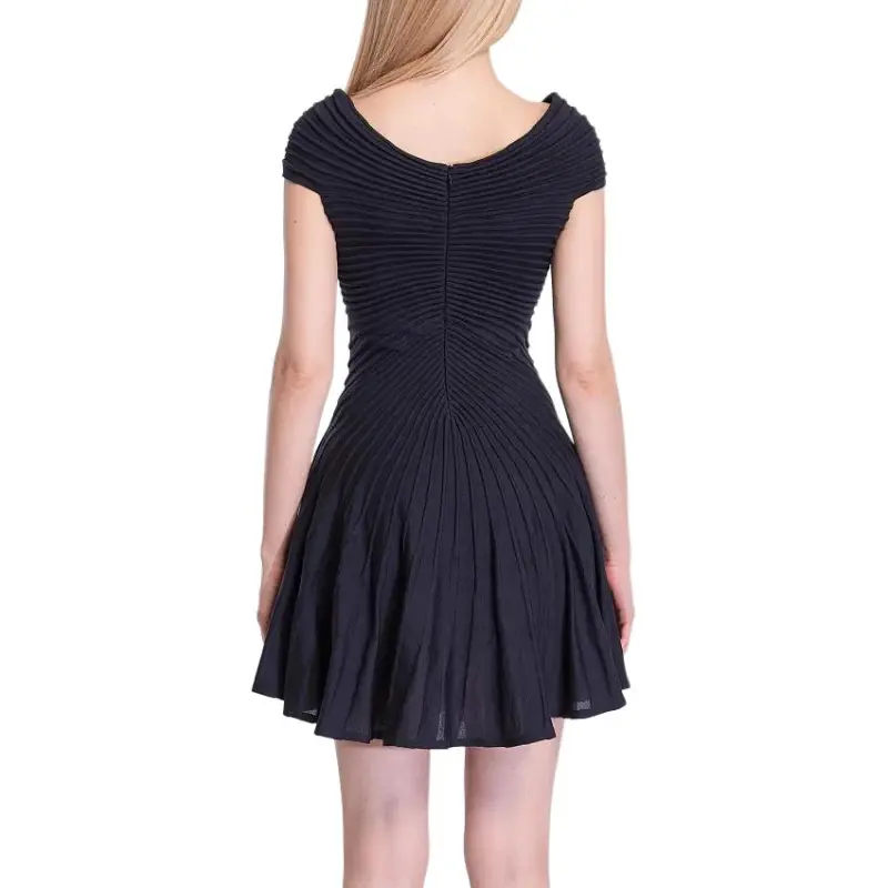 Alaïa V neck Mini Dress-0