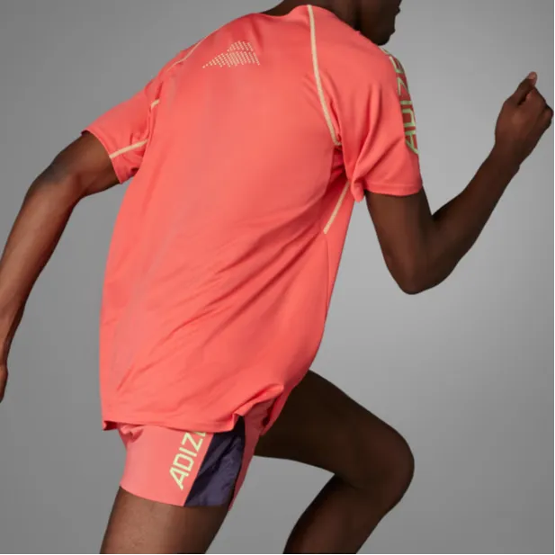 Adidas Ekiden Running Tee Gender Neutral T Shirt Unisex Orange-5