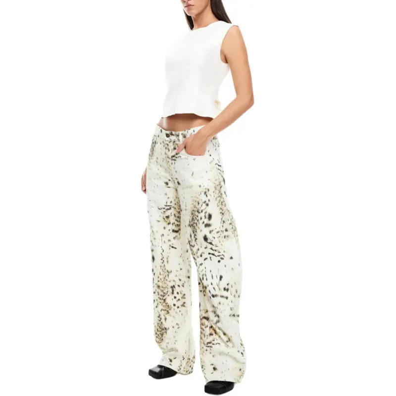 Lioness HORSESHOE JEAN Jeans Women's Snow Leopard-3
