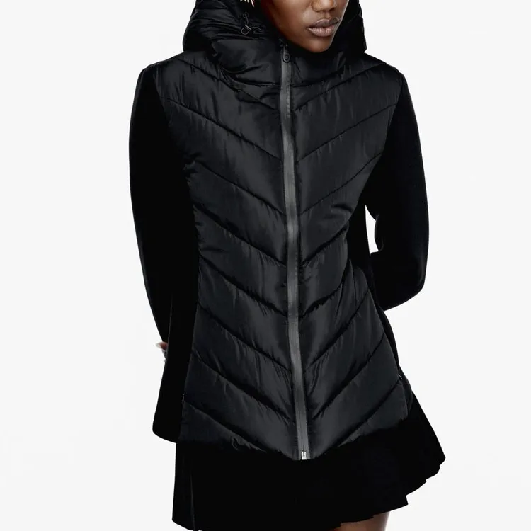 ZARA Puffer Jacket Women's Black-4