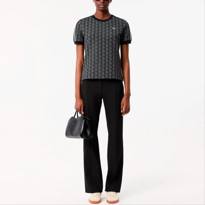 LACOSTE Monogram Jacquard T shirt-3