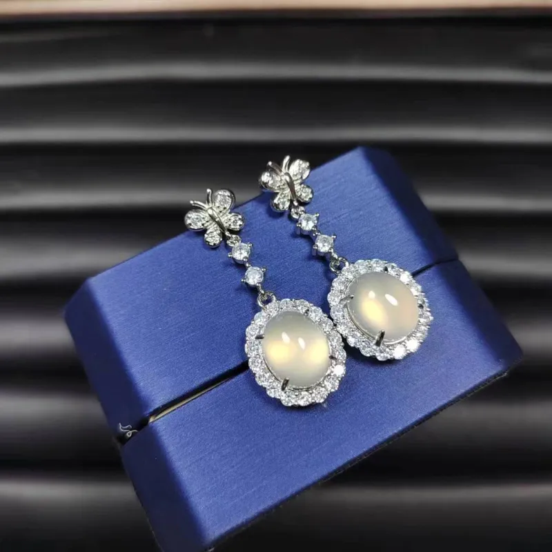 JUNWEN Chalcedony Stud Earrings Women's-7