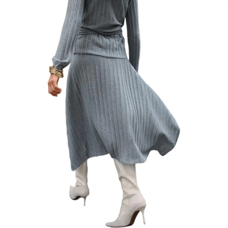 ZARA Casual Long Skirts Women's Zebra Print Gray-4
