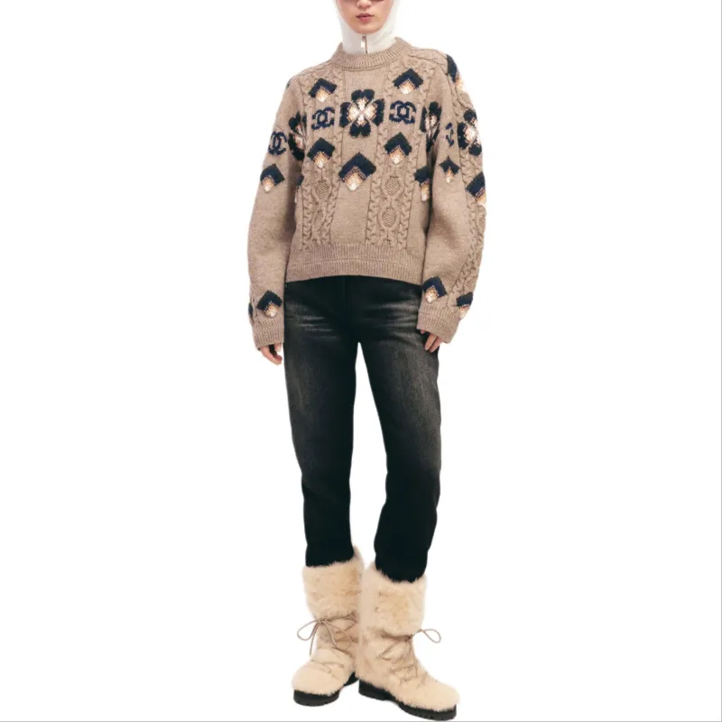 CHANEL COCO NEIGE Series Jeans Women's Black-1