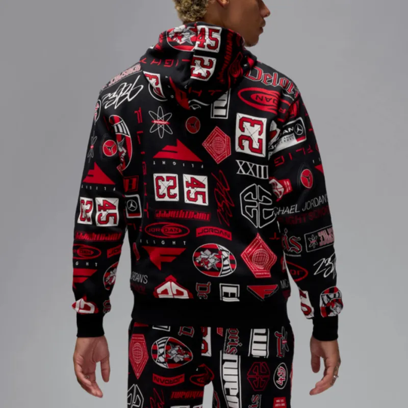 Jordan BRAND SS25 Sweatshirt Men's Black/University Red-3