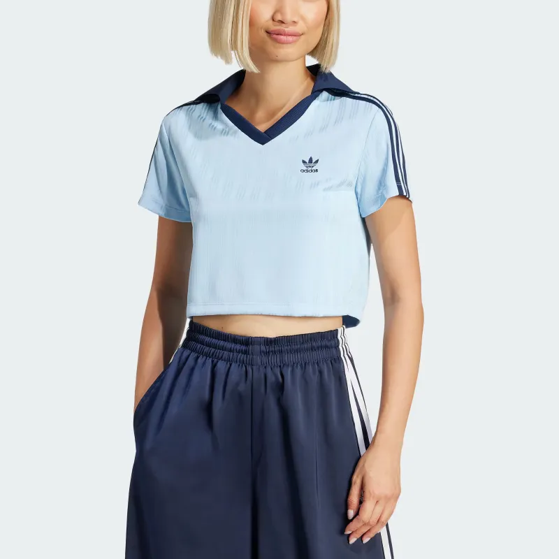 Adidas Originals ADICOLOR Polo Shirt Women's Pink Blue-1