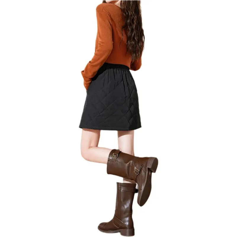Tonlion Casual Short Skirts Women's Black-3
