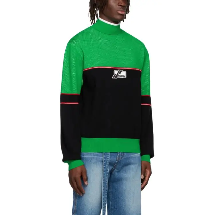 WE11DONE SS22 Sweater Unisex Green-3