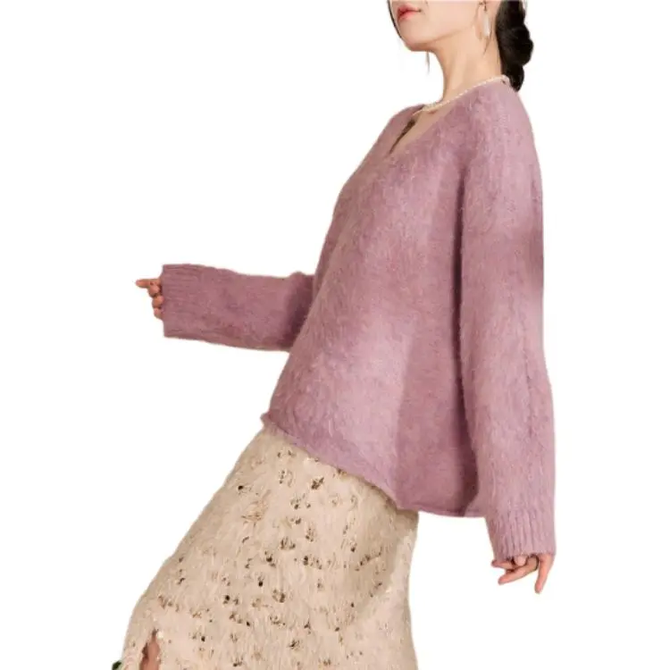 QIAOYUHUAZUN Knitwear Women's Taro Purple-4