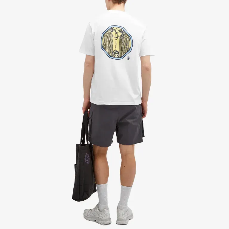 Carhartt WIP FW24 S/S Zipper T Shirt T Shirt Unisex White-4