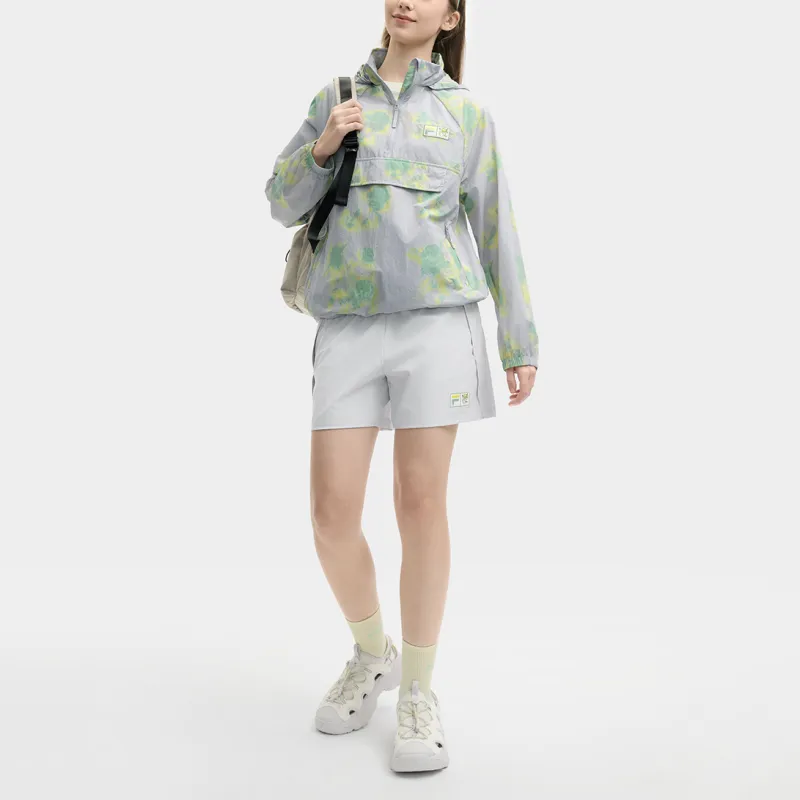 FILA x MAISON KITSUNE ORIGINALE Casual Shorts Women's Rosemary Gray GY-3