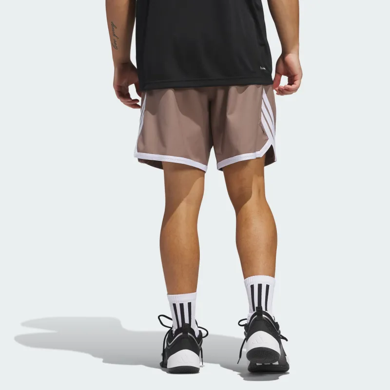 Adidas SS25 Basketball Shorts Men's Trace Brown-2