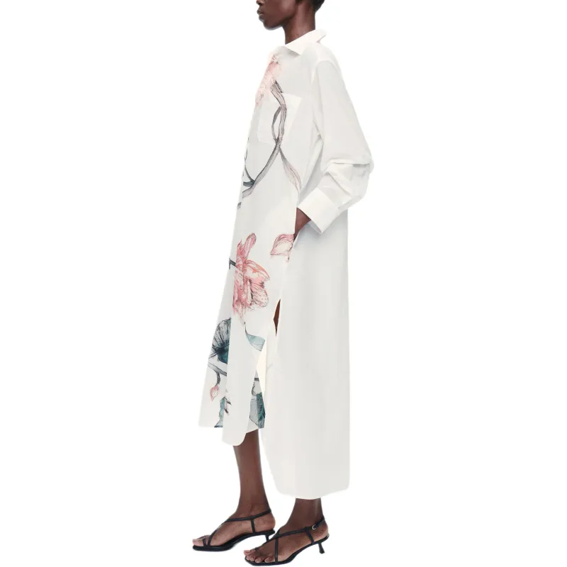 COS Long Sleeved Dresses Women's White/Print-3