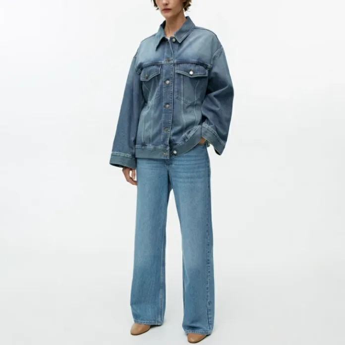 ARKET Denim Jacket Women's Washed Blue-3