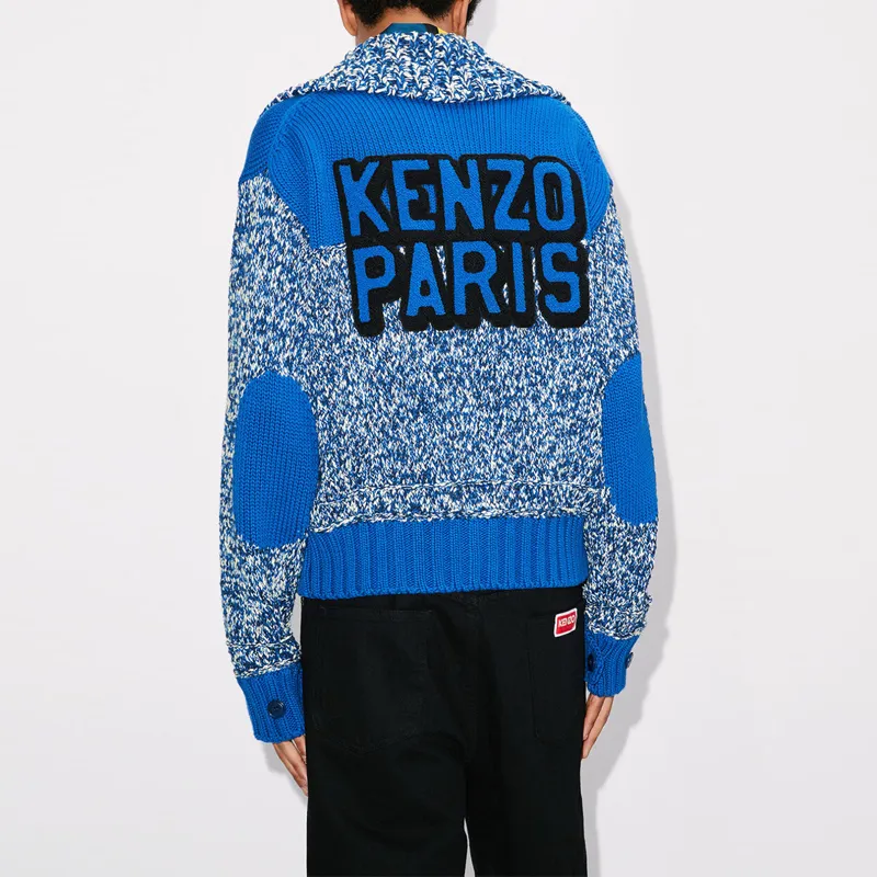 KENZO Contrast panel Knitted Cardigan-3