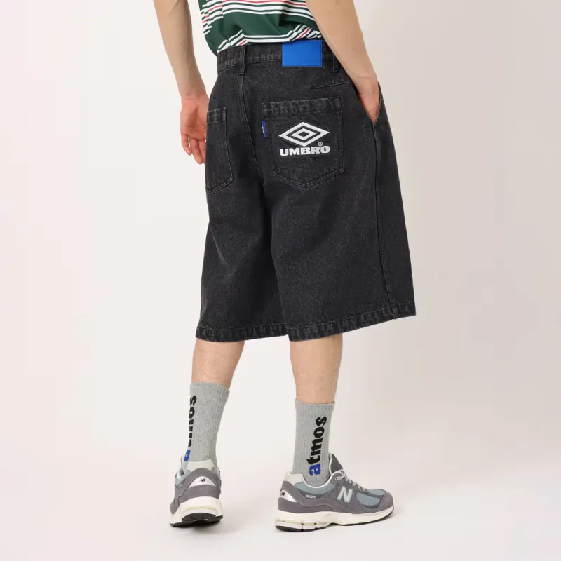 Umbro x Atmos SS24 Denim Shorts Unisex Black-2