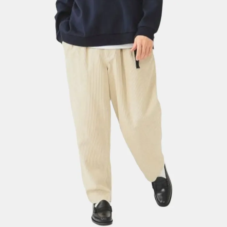 Beams SS24 Casual Pants Men's Oyster White-3