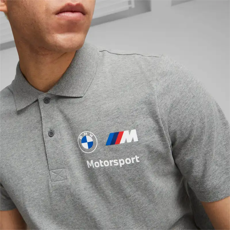 PUMA x BMW RIPLWY Polo Shirt Men's Gray-3